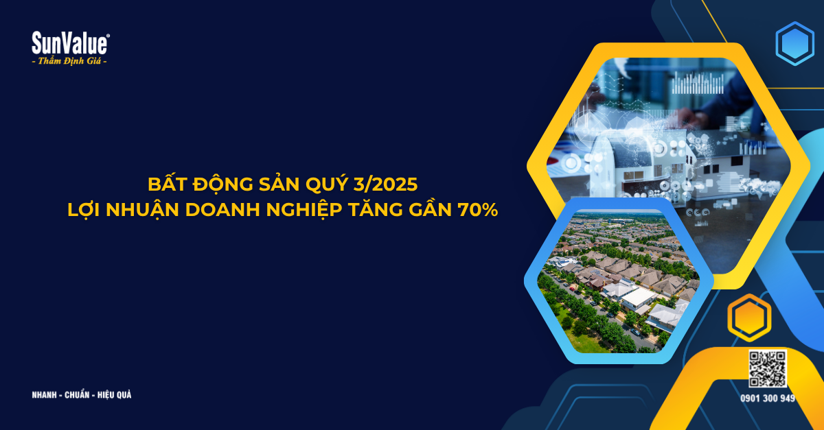 BẤT ĐỘNG SẢN QUÝ 3/2025: LỢI NHUẬN DOANH NGHIỆP TĂNG GẦN 70%