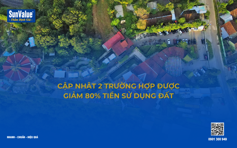 cập nhật trường hợp giàm 80% tiền sử dụng đất
