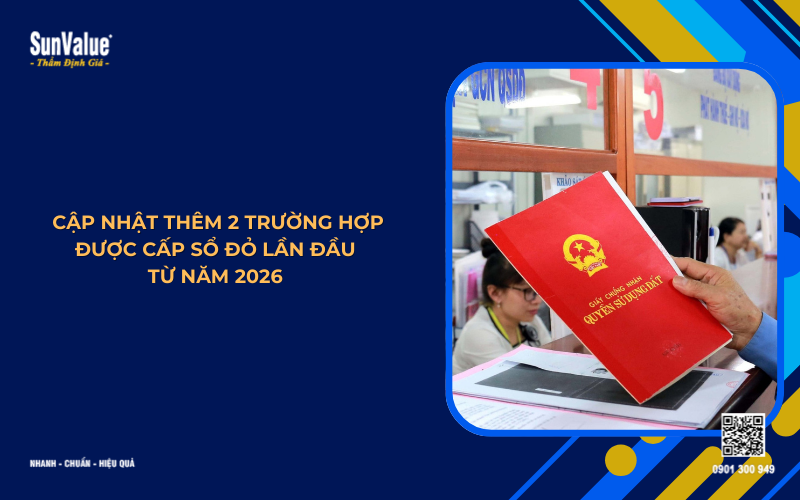 thêm 2 trường hợp được xem xét cấp sổ đổ lần đầu