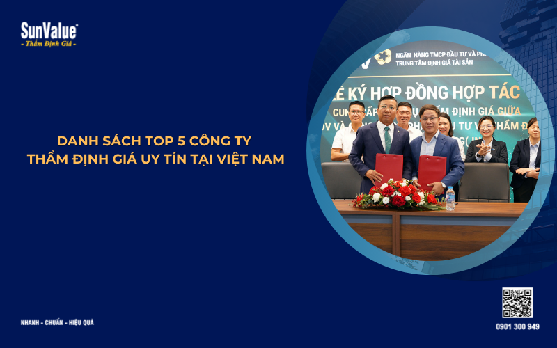 top 5 công ty thẩm định giá uy tín tại Việt Nam