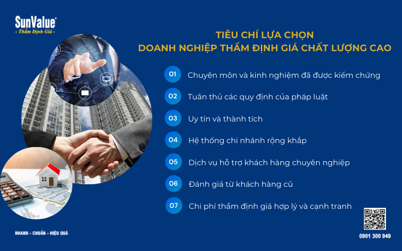 Tiêu chí lựa chọn doanh nghiệp thẩm định giá chất lượng cao