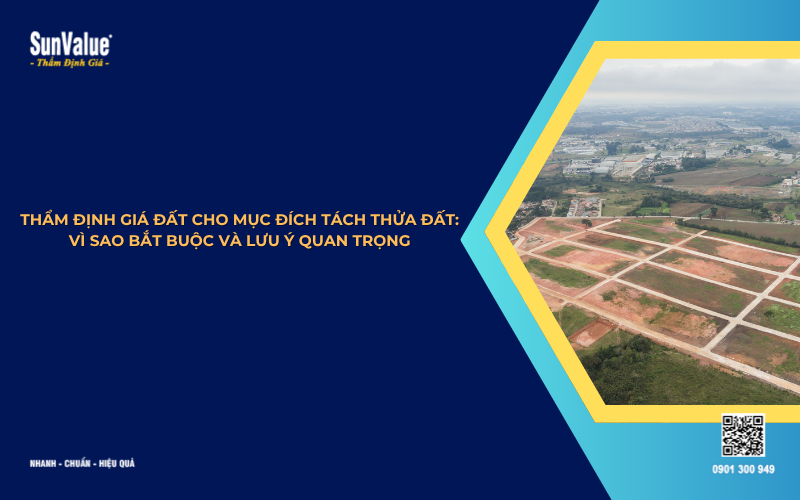 thẩm định giá đất cho mục đích tách thửa