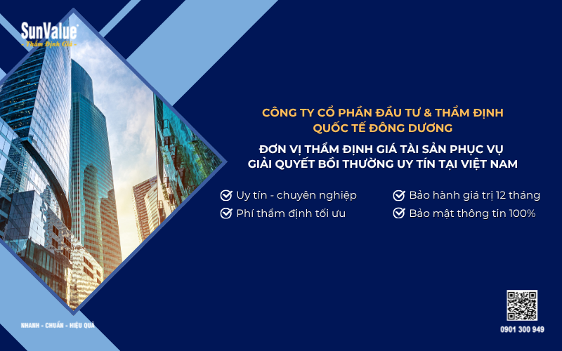 công ty thẩm định giá tài sản cho mục đích bồi thường uy tín