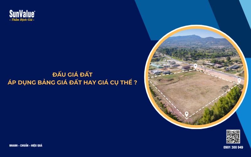 đấu giá đấy áp dụng bảng giá đất hay giá đất cụ thể